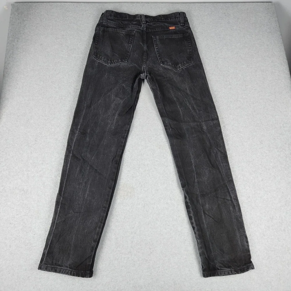 Rustler Jeans Mens 32x32 Black Denim Cotton Zip Fly Regular Fit Straight Leg
